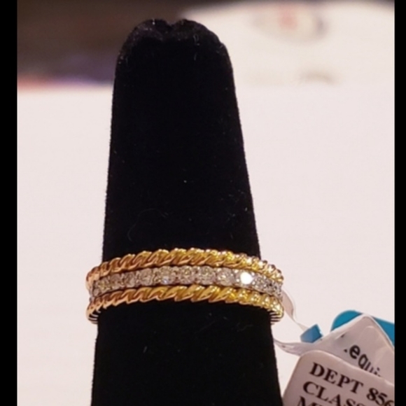 Unique Effy diamond band, 14k gold - Picture 7 of 8